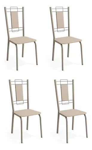 Cadeiras Kit Cadeiras Florença Nickel Nude Kappesberg Cor da