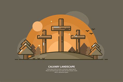 Calvary Landscape Illustration 195024 Vector Art At Vecteezy