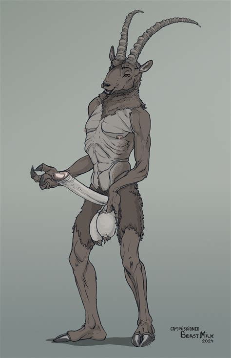 Comm A Skinny Long Gay Ibex Pinup By Beastmilk Hentai Foundry