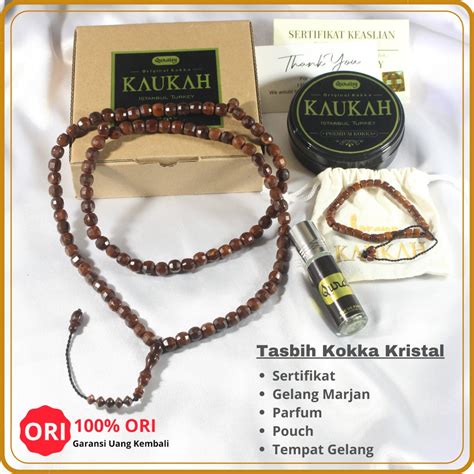 Jual Tasbih Kaukah Cutting Kristal Asli Butir Besar Original Kokka