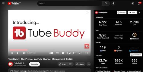 Tubebuddy Vs Vidiq Ultimate Tool For Youtube Seo June Peer