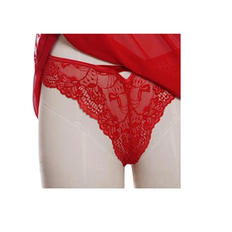 Red Sexy Lace Mesh Lingerie Set