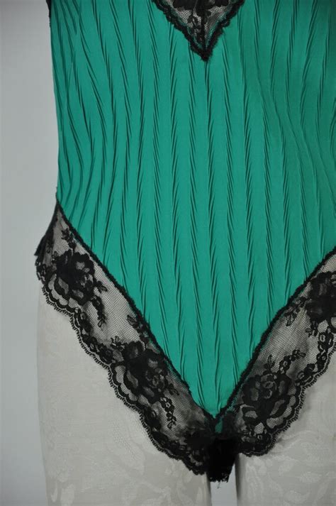 S Emerald Green Teddy Lingerie One Piece Sheer La Gem