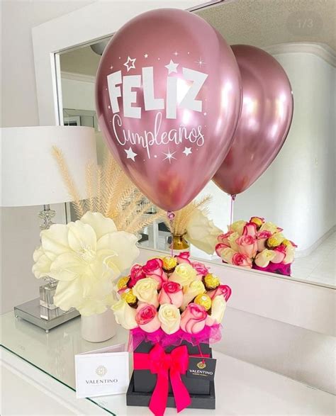 Pin By Detallitosrosmy On Detalles Cumple Rosas Con Globos Feliz