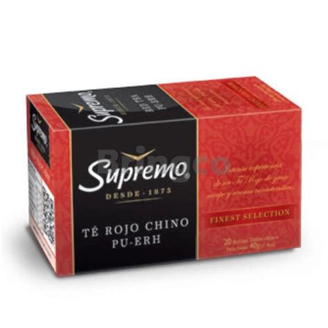 Te Supremo Rojo Chino Paq X 20 Unidades