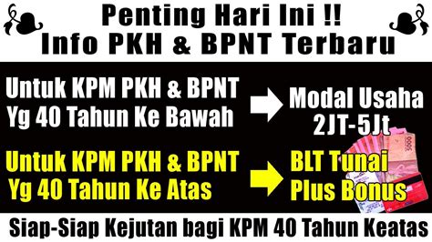 Kejutan Khusus Bagi Kpm Pkh Bpnt Berusian Tahun Ke Atas Pkh Tahap