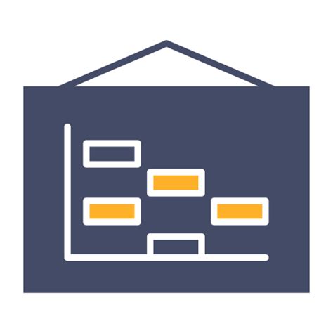 Gantt Chart Generic Color Fill Icon