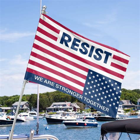 Resist Flag Anti Trump Fascist Fascism Persist Insist Repeat Fuck