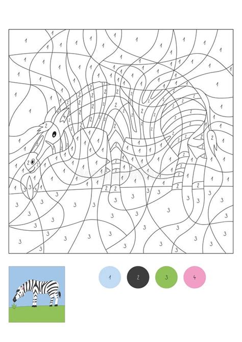 Color By Number Zebra At Thomas Marriott Blog