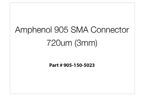 amphenol  sma connector um mm