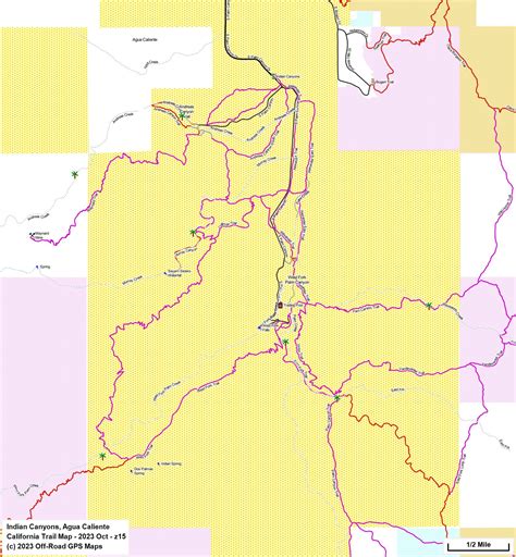 Indian Canyons Agua Caliente California Trail Map