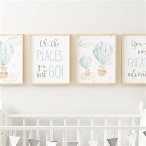 Hot Air Balloon Nursery Nursery Decor Neutral You Are Our Etsy