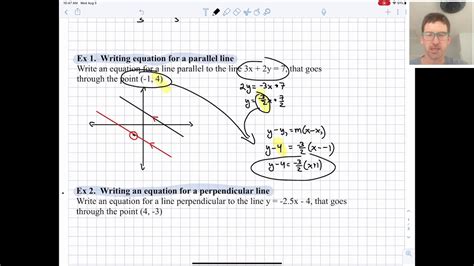 Algebra 1 Parallel And Perpendicular Lines Intro Examples Youtube