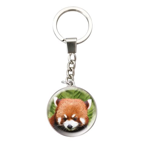 Magnidome Red Panda Keychain From Deluxebase Dome Shaped Picture Key