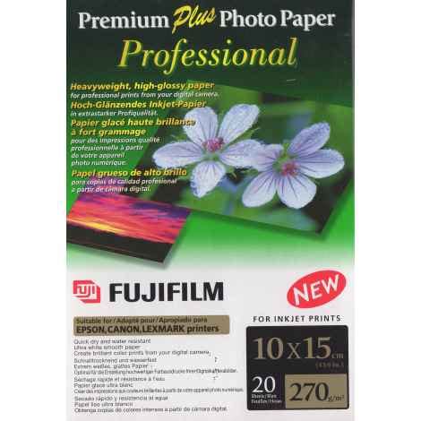 Fujifilm carta Plus Photo paper 10x15 Inkjet high gloss 20 fogli 270gr