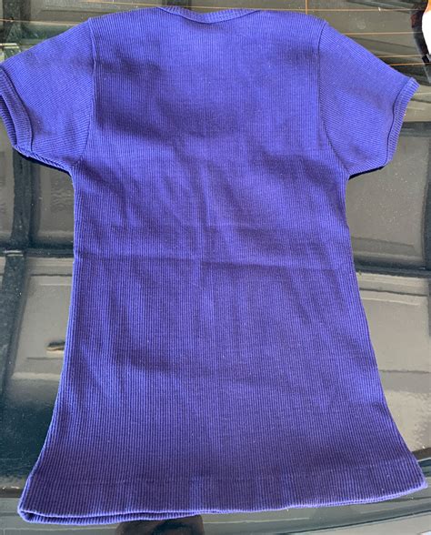 Purple 100 Cotton Short Sleeve Blouse