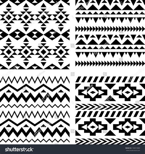 Black Aztec Pattern