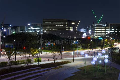 Seoul Night View and Shining Lights Stock Photo - Image of blue ...