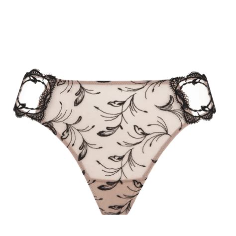 Lise Charmel Lingerie Follement String Tanga Nude Zwart Ach