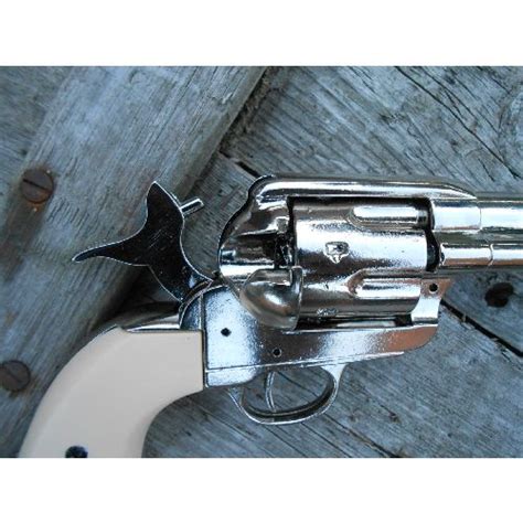 Colt All Metal Frontier Sixgun With Plain Ivory Look Grips Relics