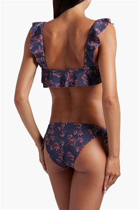 Eberjey Printed Stretch Piqu Low Rise Bikini Briefs The Outnet