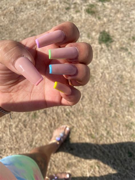 Nude Nails Bright Acrylic Nails Nails Oval Nails