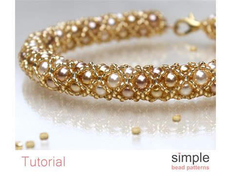 Beading Pattern Beaded Tube Bracelet Necklace Bead Weaving Etsy Canada