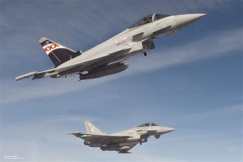 Air To Air Image Of Raf Typhoon Display Jets First Flight With Newly