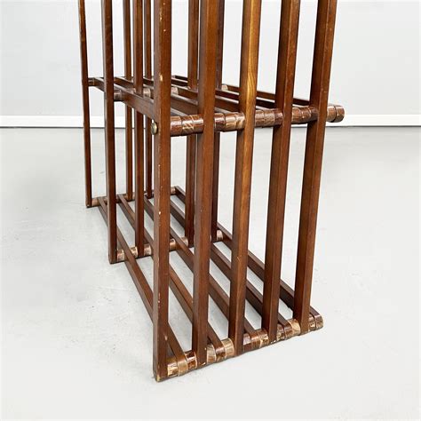 Italian Mid Century Modern Wooden Folding Bookcase Pool Shop 1980s For
