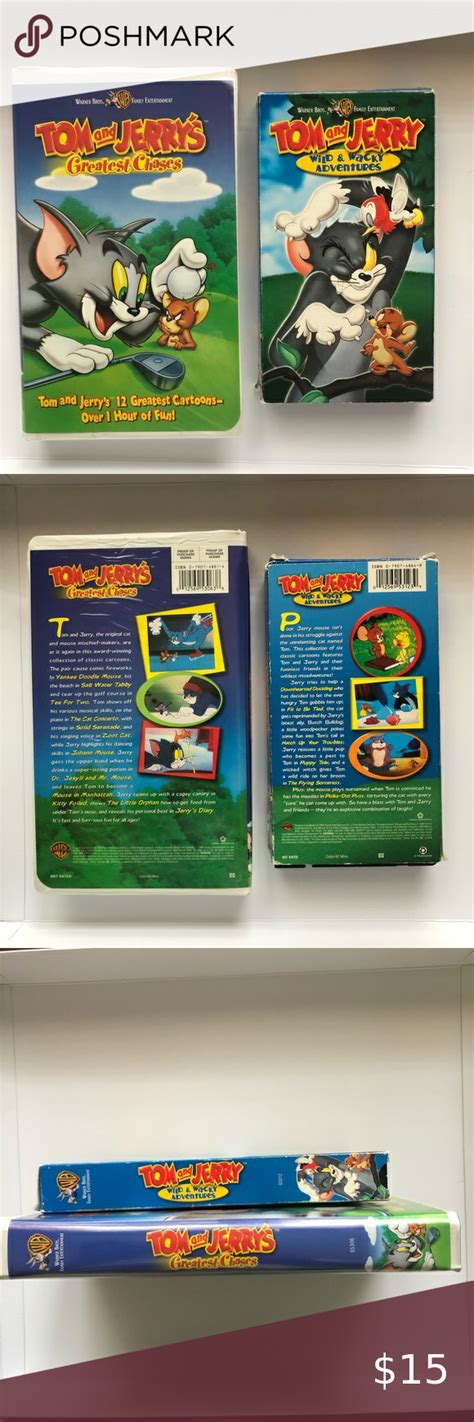 Tom And Jerrys Vhs Used Wild And Wacky Adventures And Greatest Chases