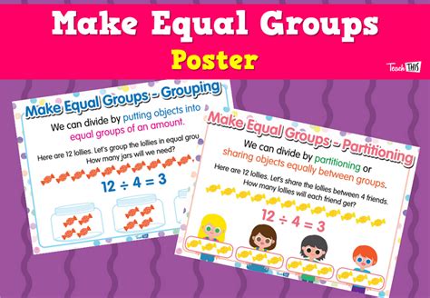 Make Equal Groups Poster Teacher Resources And Classroom Games