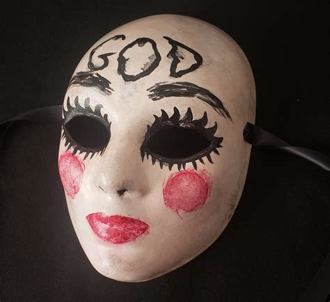 The Purge Inspired Doll Mask, Creepy Doll Mask, Doll Costume, Scary ...