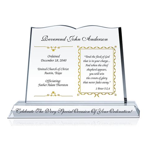 Pastor Ordination Ts And Sample Congratulation Wordings Diy Awards