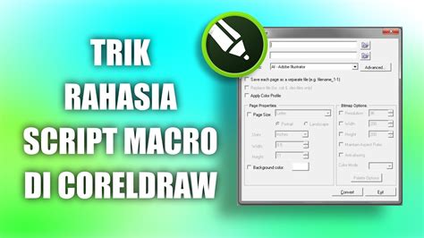 Trik Rahasia Script Macro Di Coreldraw Cara Merubah Type File Sekaligus