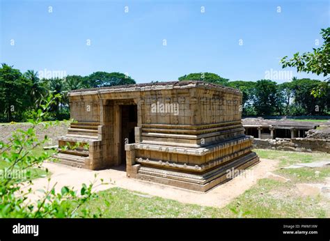 Entrance To The Underground Shiva Temple In Hampi Karnataka India