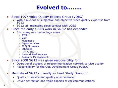 Overview of ITU-T SG12 ITU Regional Standardization Forum for Africa ...