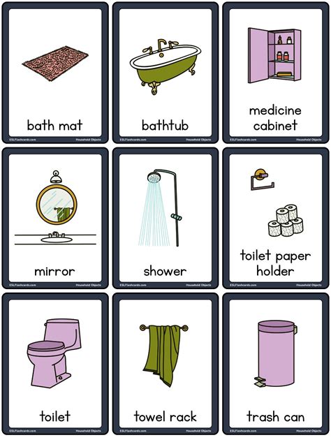 Household Objects – ESL Flashcards