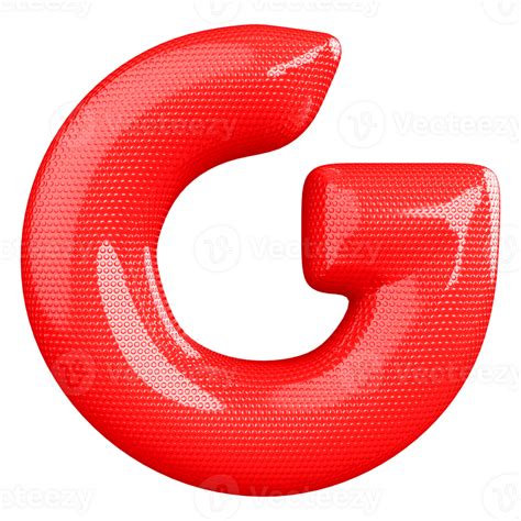 Red G Font 3d Render 46301690 Png