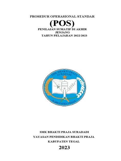 pos penilaian sumatif smk bhakti praja
