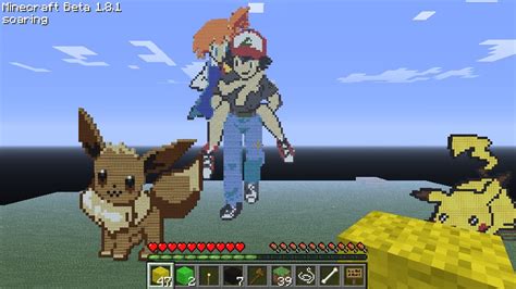 Ash And Misty Pixel Art Minecraft Project