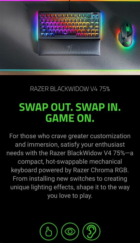 Razer Blackwidow V Hot Swappable Mechanical Gaming Keyboard Razer Flagship Store