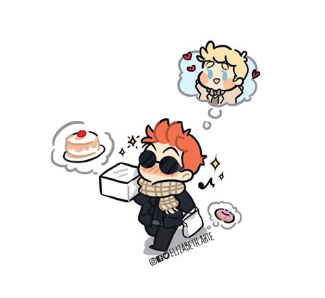 Elizabeth Arte Elizabetharte On X Good Omens Book Angel And Devil Cute Gay