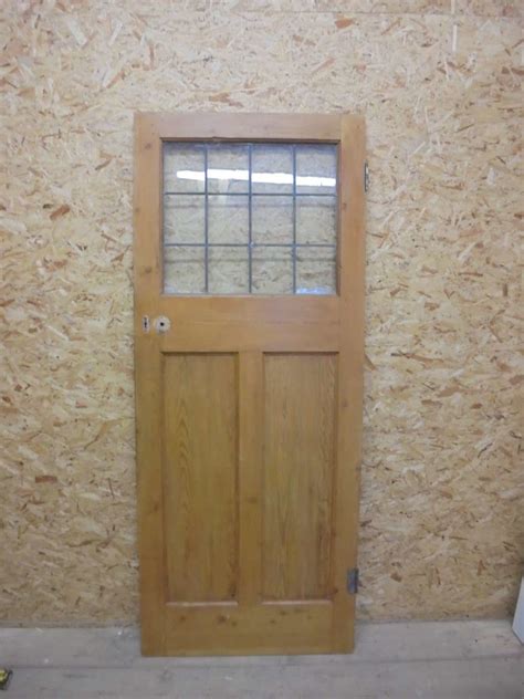 Three Panelled Door 1 Glass Over 2 Wood Authentic Reclamation