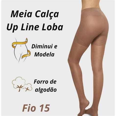 Meia Calça Modeladora Barriga Bumbum Up line Lupo Loba 5895 Submarino