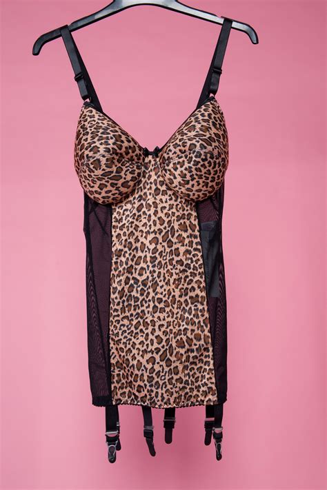 REVIVAL LINGERIE LEOPARD PRINT CORSELETTE Revival Lingerie