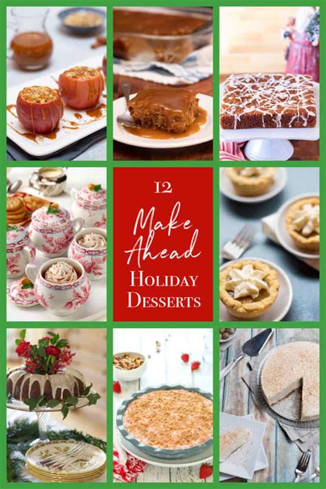 12 Make Ahead Holiday Desserts | A Well-Seasoned Kitchen®