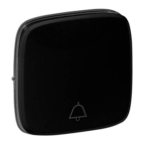 Кнопка 1-но клавишная 1но+1нз с символом звонка, антрацит - 220_029065 ...