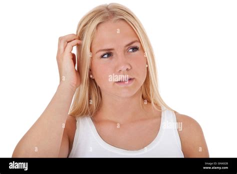 Deliberating Girl Stock Photo Alamy
