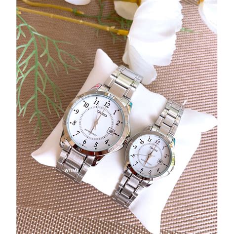 นาฬิกาCasioของแท้คู่ชาย-หญิงรุ่นMTP-V004D-7B/LTP-V004D-7B | Shopee Thailand