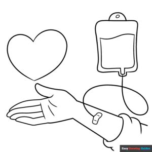 Blood Donor Day Coloring Page Easy Drawing Guides